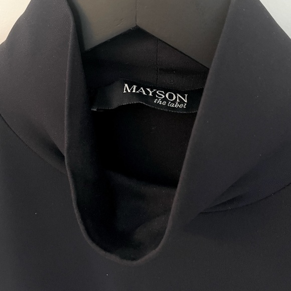 Mayson the Label tissue jersey mock neck in black - Picture 8 of 9